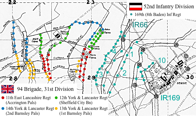 Map of Serre, 7.20am