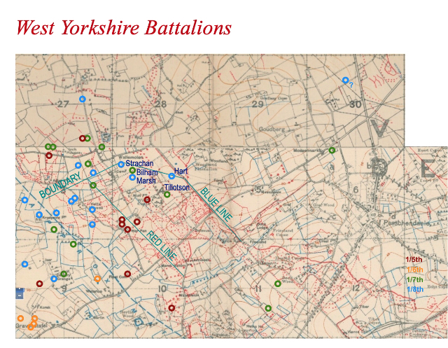 Concentration map - West Yorkshire battalions
