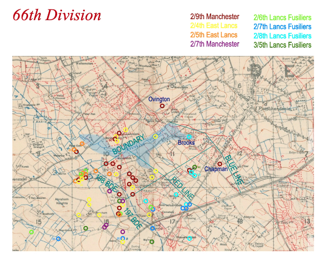 Concentration map - 66th (2nd East Lancashire)