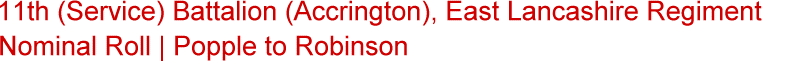 Title - Nominal Roll, Popple to Robinson